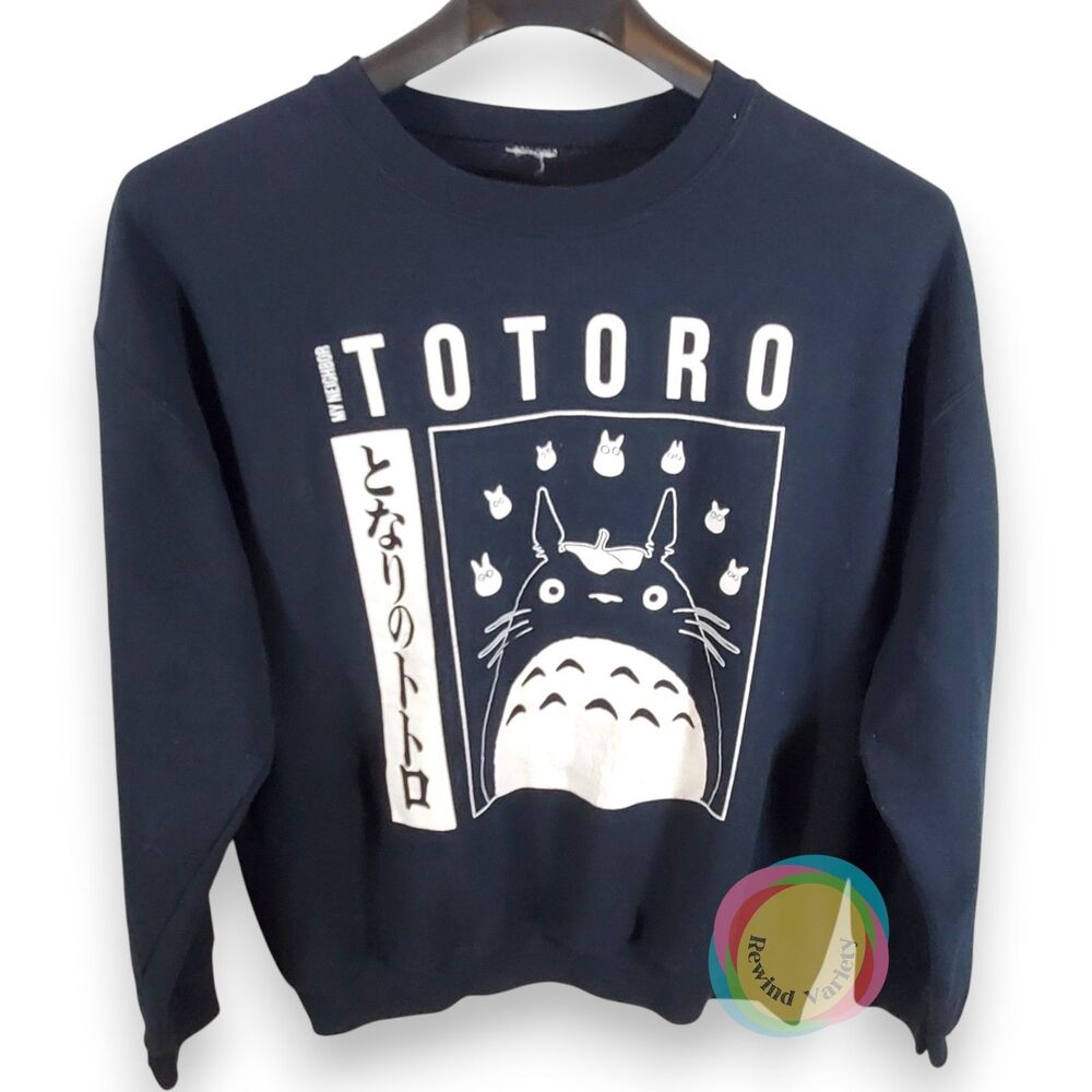 Studio Ghibli My Neighbor Totoro Black Sweatshirt XL